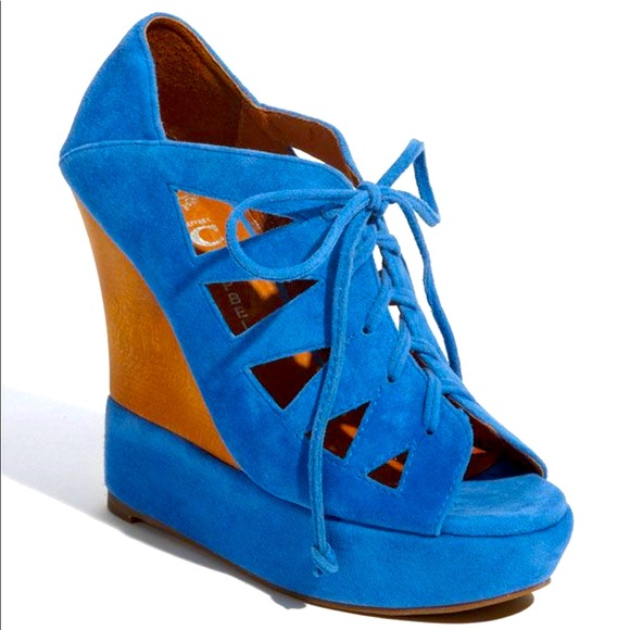 Jeffrey Campbell Shoes - JEFFREY CAMPBELL 7M Havana Harlow Wedge Sandals